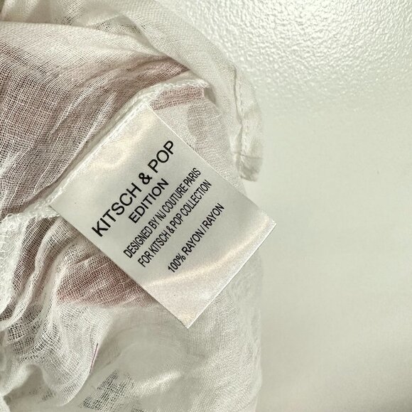 BAROK Paris Floral Ruffle Dress in White Size Small - Picture 5 of 9